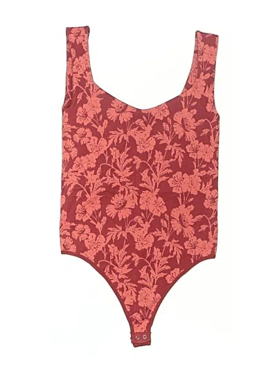 Pre-owned Intimately By Free People Bodysuit In Burgundy
