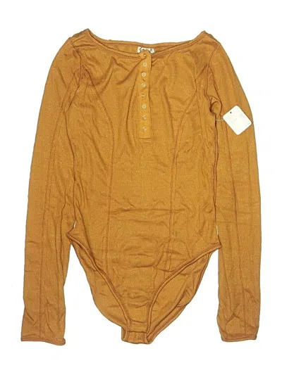 Pre-owned Intimately By Free People Bodysuit In Gold