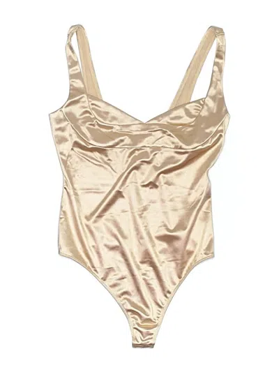 Pre-owned Intimately By Free People Bodysuit In Gold