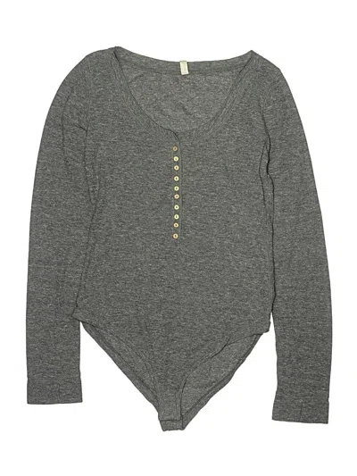 Pre-owned Intimately By Free People Bodysuit In Gray