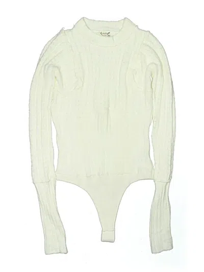 Pre-owned Intimately By Free People Bodysuit In Ivory