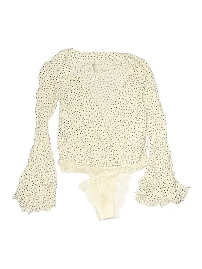 Pre-owned Intimately By Free People Bodysuit In Ivory