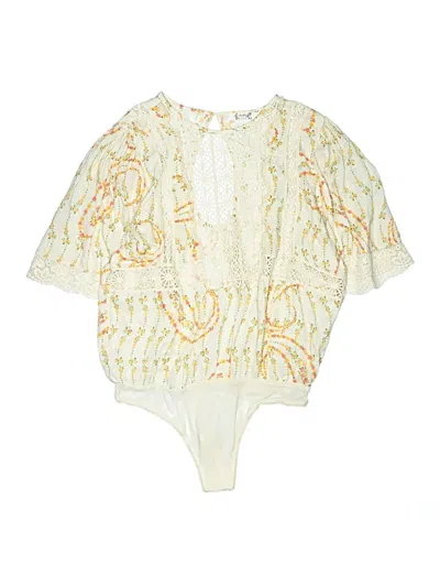 Pre-owned Intimately By Free People Bodysuit In Ivory