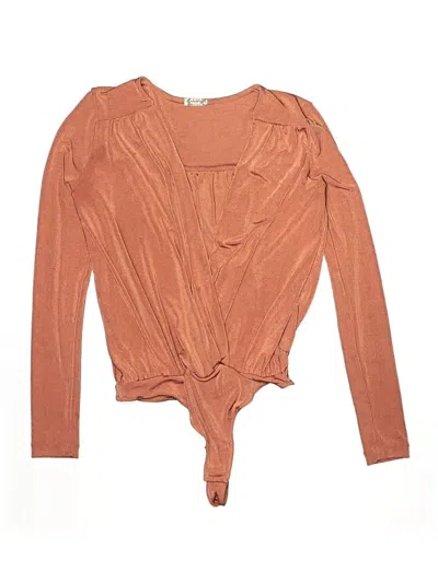 Pre-owned Intimately By Free People Bodysuit In Orange