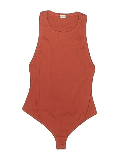Pre-owned Intimately By Free People Bodysuit In Orange