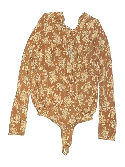 Pre-owned Intimately By Free People Bodysuit In Orange