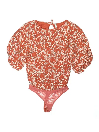 Pre-owned Intimately By Free People Bodysuit In Orange