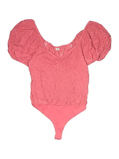 Pre-owned Intimately By Free People Bodysuit In Pink