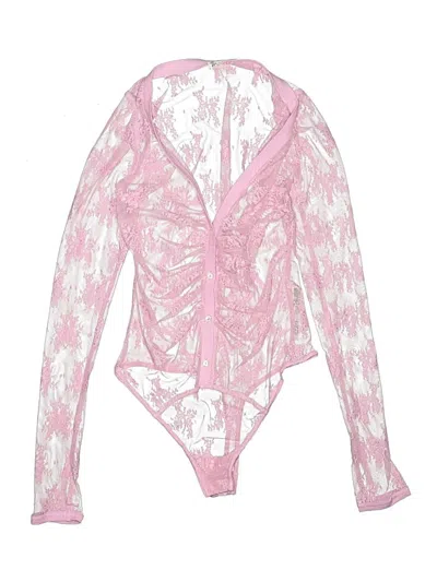 Pre-owned Intimately By Free People Bodysuit In Pink