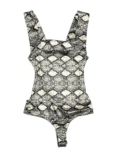 Pre-owned Intimately By Free People Bodysuit In Silver