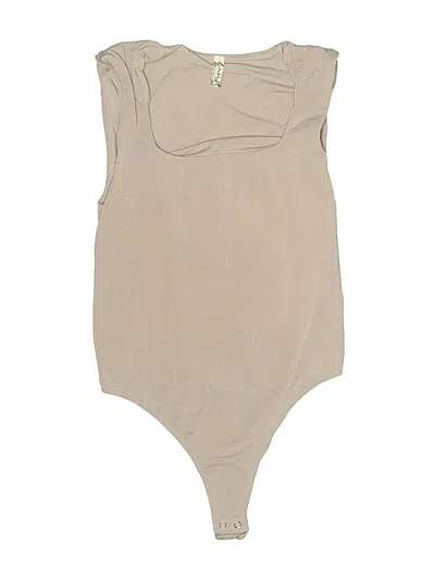 Pre-owned Intimately By Free People Bodysuit In Tan