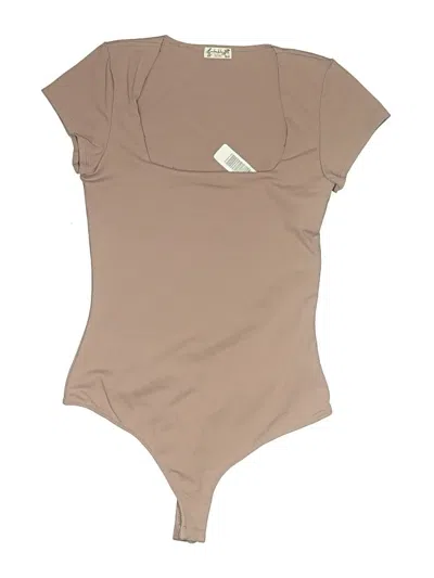 Pre-owned Intimately By Free People Bodysuit In Tan