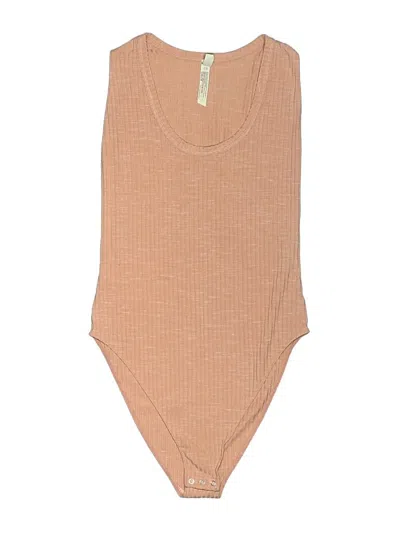 Pre-owned Intimately By Free People Bodysuit In Tan