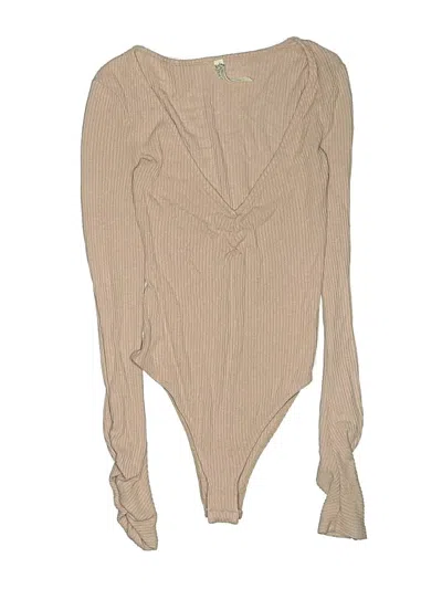 Pre-owned Intimately By Free People Bodysuit In Tan