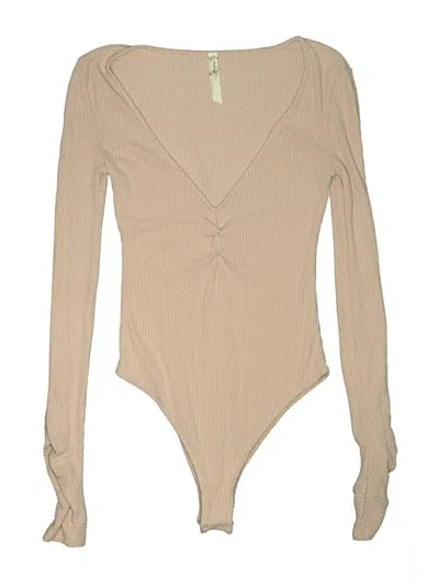 Pre-owned Intimately By Free People Bodysuit In Tan