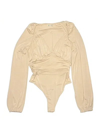 Pre-owned Intimately By Free People Bodysuit In Tan
