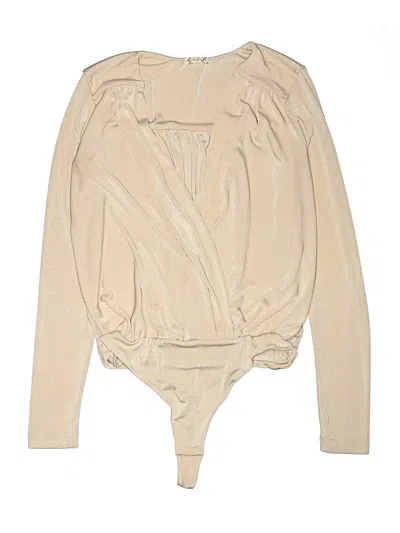 Pre-owned Intimately By Free People Bodysuit In Tan