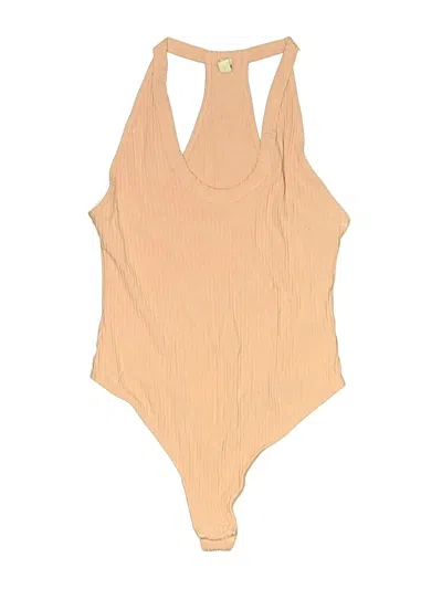 Pre-owned Intimately By Free People Bodysuit In Tan
