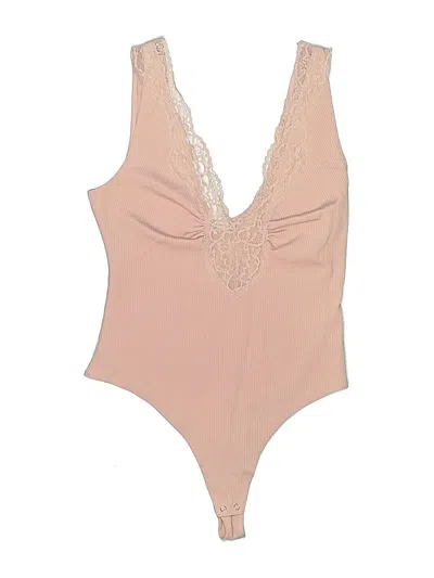 Pre-owned Intimately By Free People Bodysuit In Tan