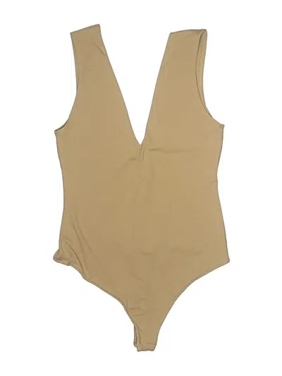 Pre-owned Intimately By Free People Bodysuit In Tan