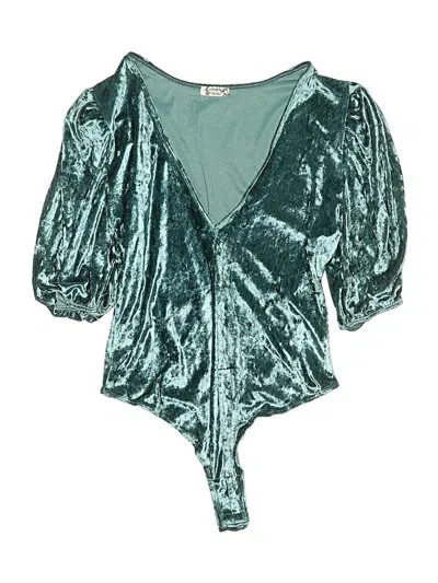 Pre-owned Intimately By Free People Bodysuit In Teal