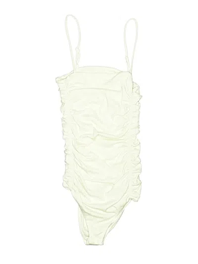 Pre-owned Intimately By Free People Bodysuit In White