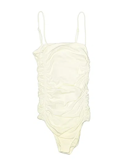 Pre-owned Intimately By Free People Bodysuit In White