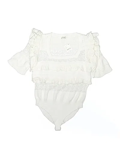 Pre-owned Intimately By Free People Bodysuit In White