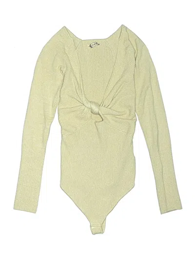 Pre-owned Intimately By Free People Bodysuit In White