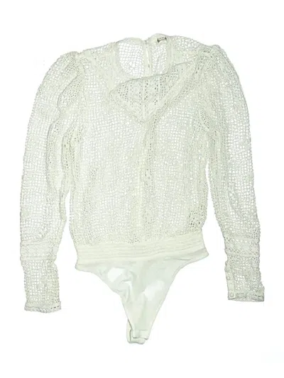 Pre-owned Intimately By Free People Bodysuit In White