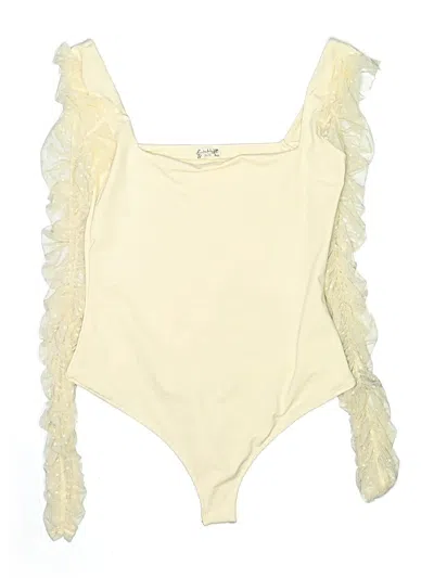 Pre-owned Intimately By Free People Bodysuit In White