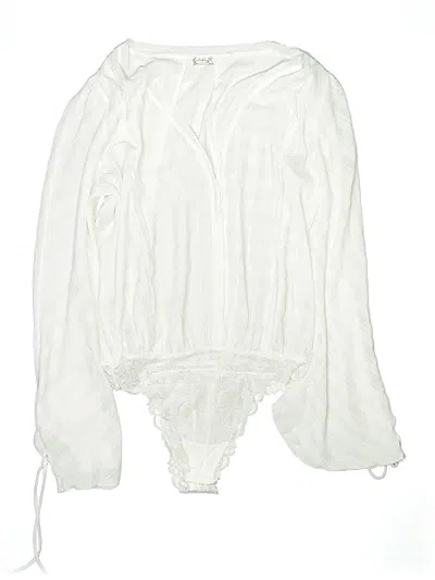 Pre-owned Intimately By Free People Bodysuit In White
