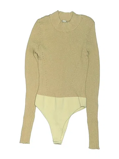 Pre-owned Intimately By Free People Bodysuit In Yellow