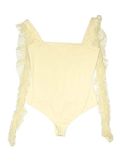 Pre-owned Intimately By Free People Bodysuit In Yellow