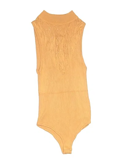Pre-owned Intimately By Free People Bodysuit In Yellow