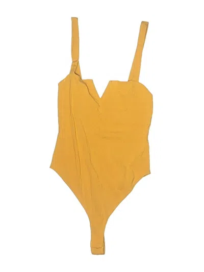 Pre-owned Intimately By Free People Bodysuit In Yellow