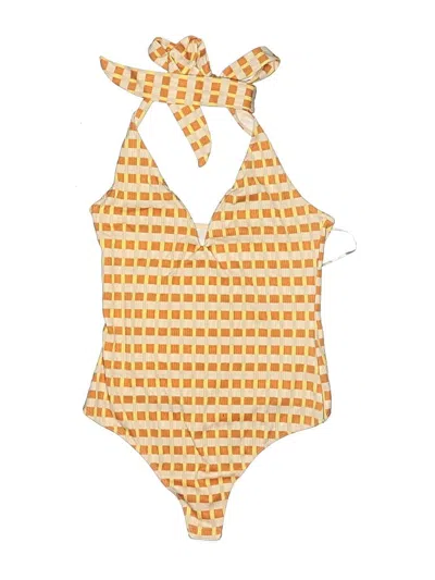 Pre-owned Intimately By Free People Bodysuit In Yellow