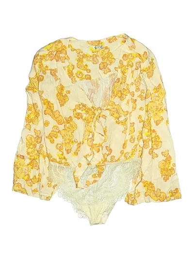 Pre-owned Intimately By Free People Bodysuit In Yellow