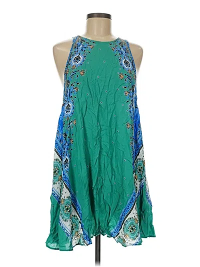 Pre-owned Intimately By Free People Casual Dress In Green