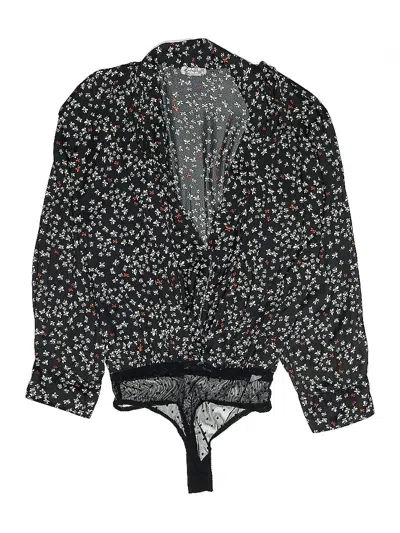 Pre-owned Intimately By Free People Long Sleeve Blouse In Black