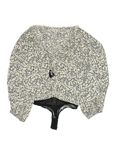 Pre-owned Intimately By Free People Long Sleeve Blouse In White