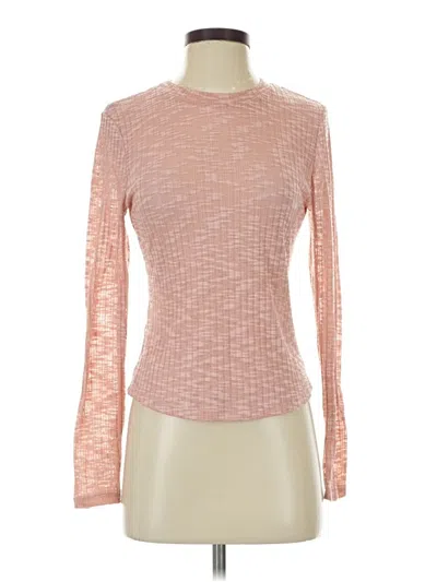 Pre-owned Intimately By Free People Long Sleeve Top Pink Turtleneck Tops