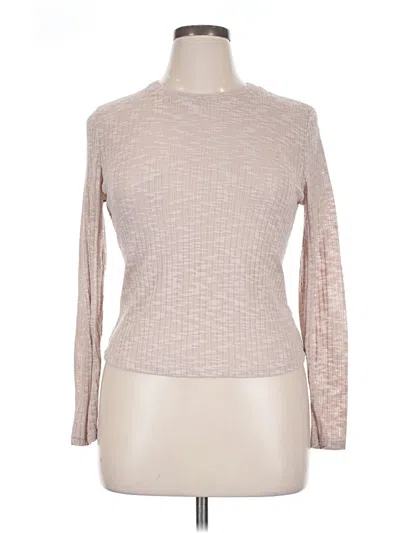 Pre-owned Intimately By Free People Long Sleeve Top Tan Turtleneck Tops In Brown