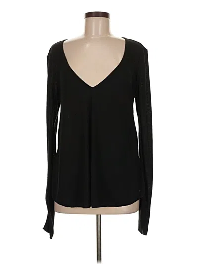 Pre-owned Intimately By Free People Long Sleeve T-shirt In Black