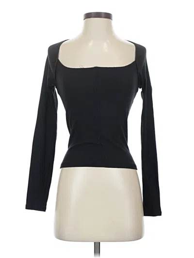 Pre-owned Intimately By Free People Long Sleeve T-shirt In Black