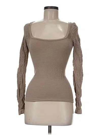 Pre-owned Intimately By Free People Long Sleeve T-shirt In Brown