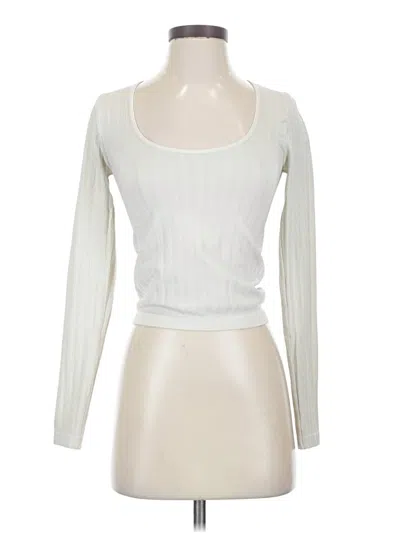 Pre-owned Intimately By Free People Long Sleeve T-shirt In White
