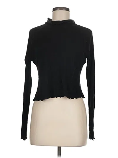 Pre-owned Intimately By Free People Long Sleeve Turtleneck In Black