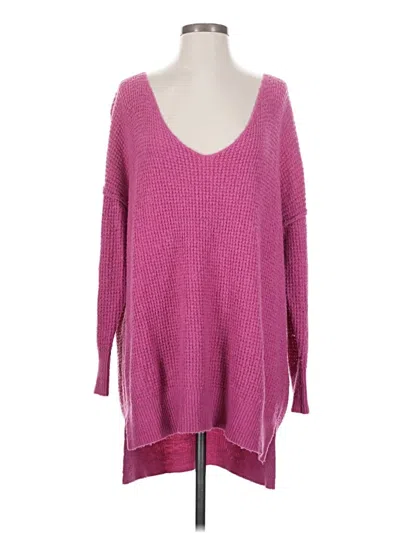 Pre-owned Intimately By Free People Pullover Sweater In Pink