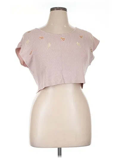 Pre-owned Intimately By Free People Pullover Sweater In Pink
